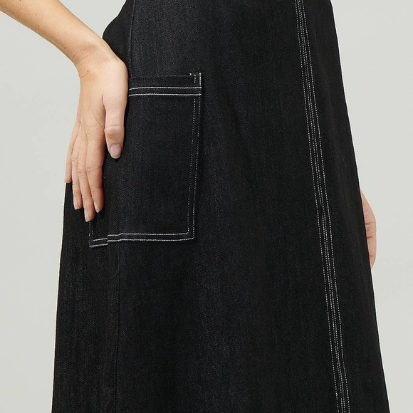 Halter Black Denim Dress by Sugarlips - Picture 4 of 4